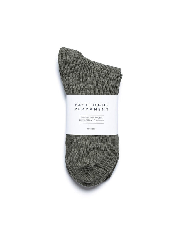 CREW LENGTH SOCKS / OLIVE