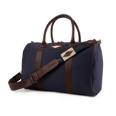 Varon Small Travel Bag Brown Leather And Canvas