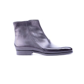 Plain Boot With Zipper In Crust Calf Leather