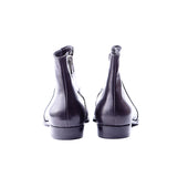 Plain Boot With Zipper In Crust Calf Leather
