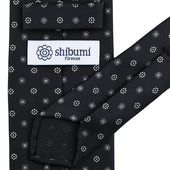 Floral Printed Silk Tie Hand Rolled