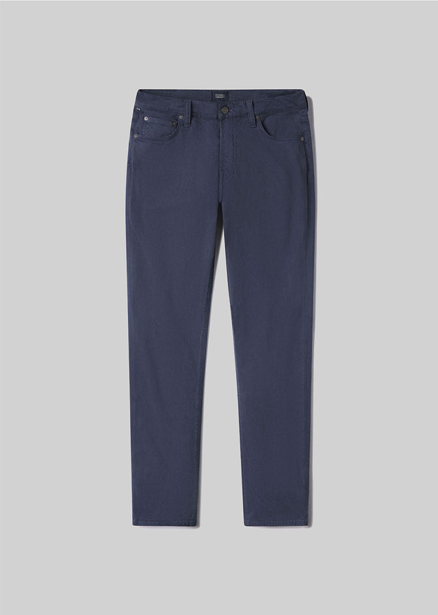 London Tapered Slim Brushed Sateen in Lowell Blue
