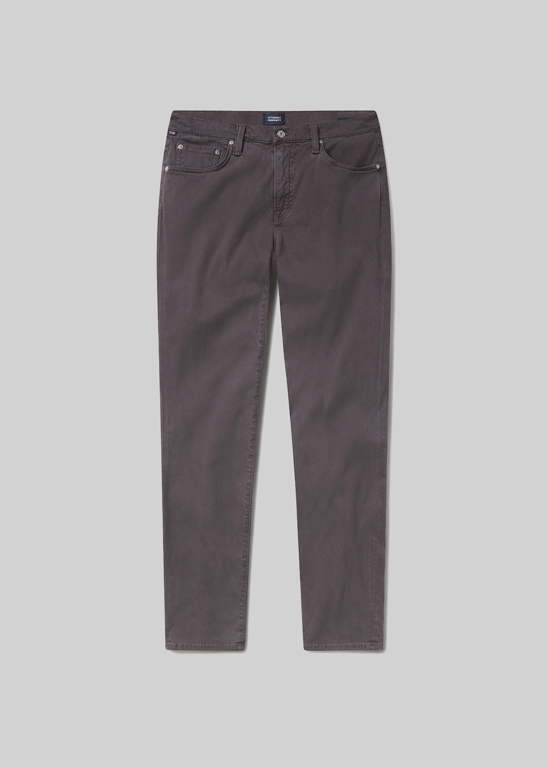 London Tapered Slim Brushed Sateen in Gravel