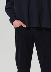 London Tapered Slim Brushed Sateen in Deep Navy