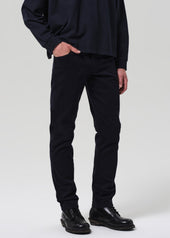 London Tapered Slim Brushed Sateen in Deep Navy