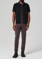 London Tapered Slim Brushed Sateen in Gravel