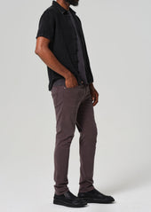 London Tapered Slim Brushed Sateen in Gravel
