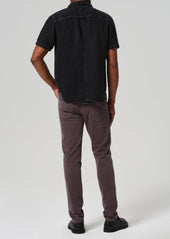 London Tapered Slim Brushed Sateen in Gravel