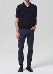 London Tapered Slim Brushed Sateen in Lowell Blue