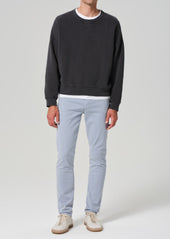 London Tapered Slim Brushed Sateen in Seagull