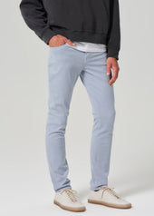 London Tapered Slim Brushed Sateen in Seagull