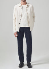 London Tapered Slim Brushed Sateen in True Navy