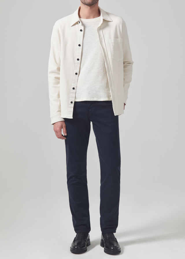 London Tapered Slim Brushed Sateen in True Navy