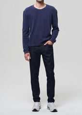 London Tapered Slim Tropical Denim in Rinse