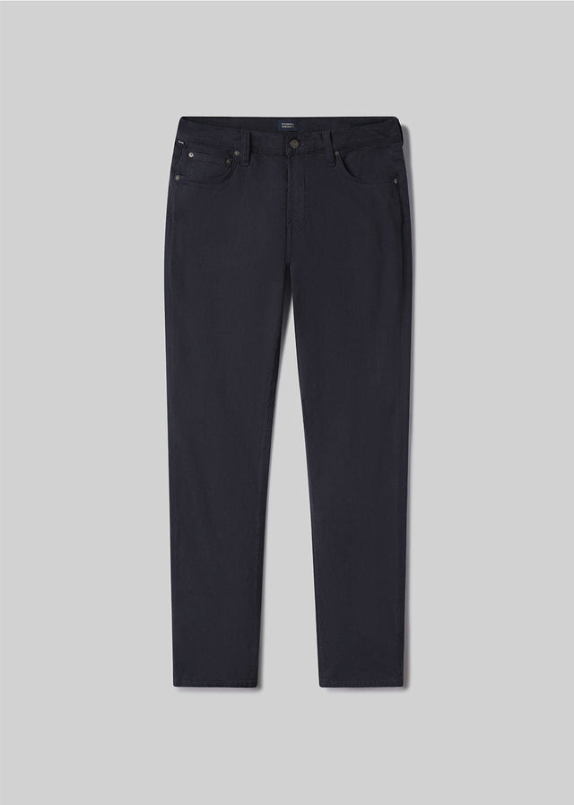 London Tapered Slim Brushed Sateen in Deep Navy