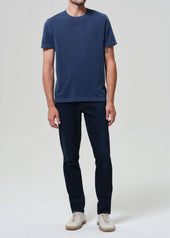 London Tapered Slim Cashmere Denim in Dark Tint
