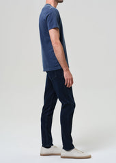 London Tapered Slim Cashmere Denim in Dark Tint