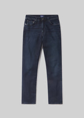London Tapered Slim Cashmere Denim in Dark Tint