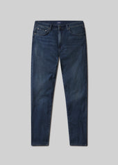 London Tapered Slim Tropical Denim in Tinted Dark