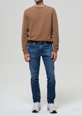 London Tapered Slim Tropical Denim in Milestone