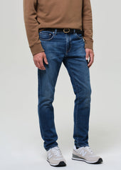 London Tapered Slim Tropical Denim in Milestone