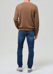 London Tapered Slim Tropical Denim in Milestone