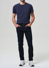 London Tapered Slim Cashmere Denim in Falcon