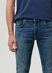London Tapered Slim Cashmere Denim in Cyrus