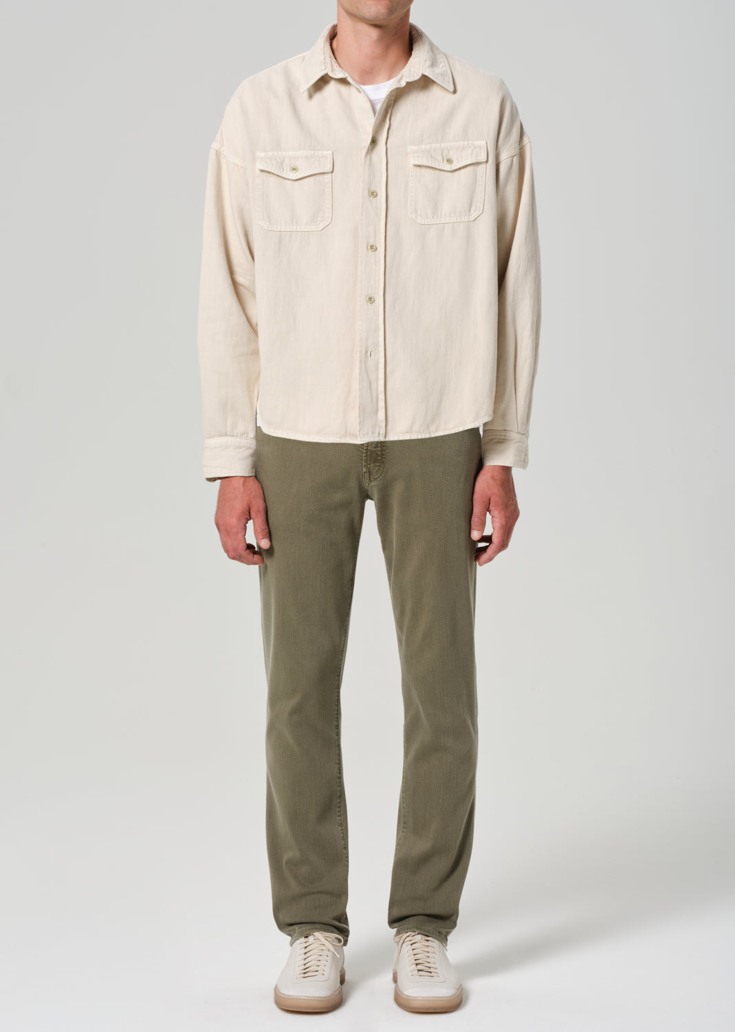 Gage Slim Straight Soft Weft in Hiro Green