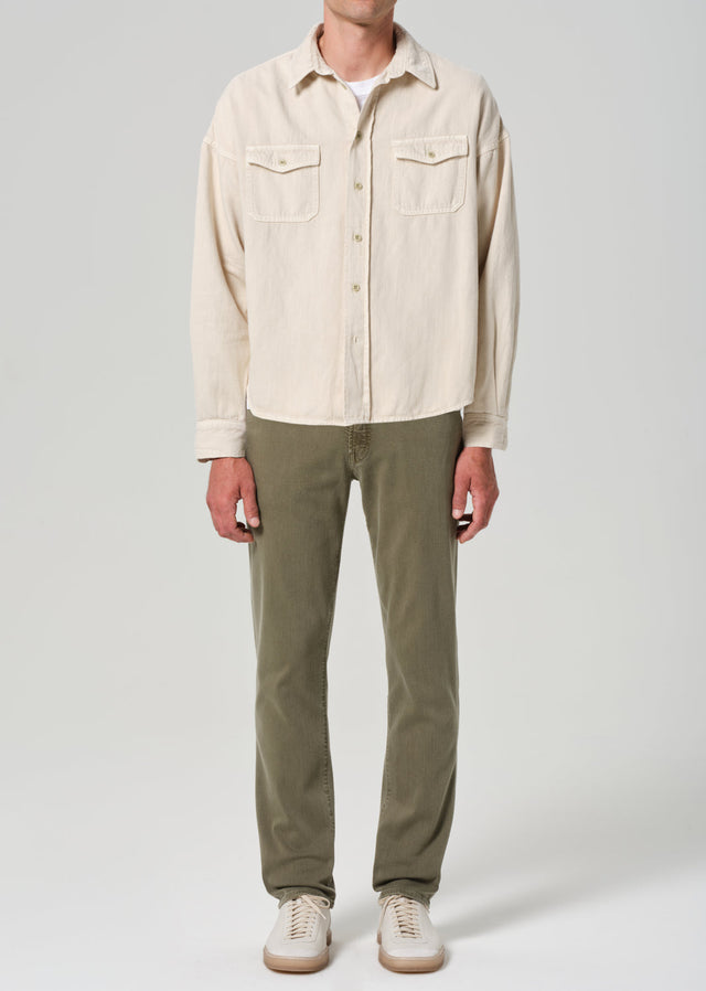 Gage Slim Straight Soft Weft in Hiro Green