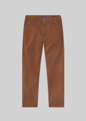 Gage Slim Straight Cashmere Touch Sateen in Cognac