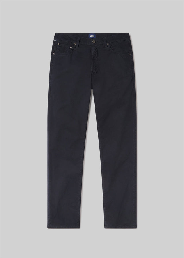 Gage Slim Straight Cashmere Touch Sateen in Ink