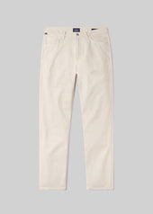 Gage Slim Straight Cashmere Touch Sateen in Light Taupe