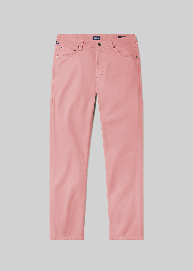Gage Slim Straight Cashmere Touch Sateen in Pink