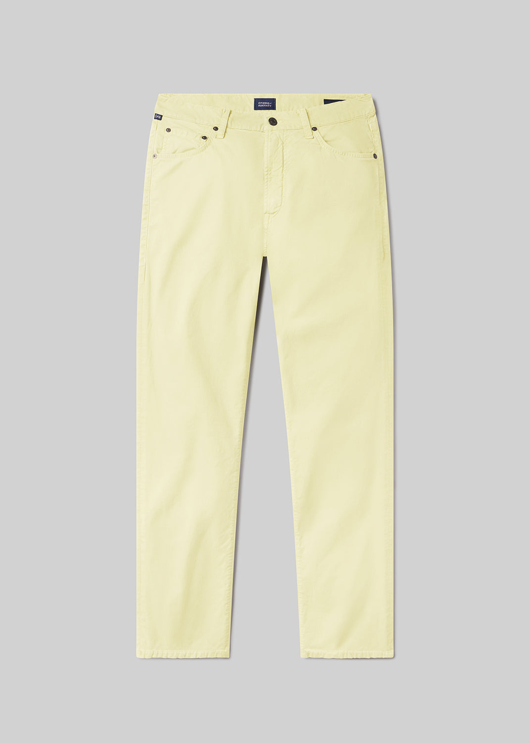 Gage Slim Straight Cashmere Touch Sateen in Yellow
