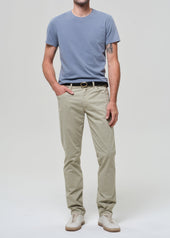 Gage Slim Straight Cashmere Touch Sateen in Sage