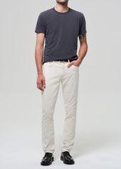 Gage Slim Straight Italian Canvas in Almond