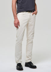 Gage Slim Straight Italian Canvas in Almond