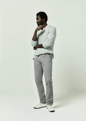 Gage Slim Straight Italian Canvas in Grey
