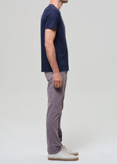 Gage Slim Straight Italian Canvas in Grey