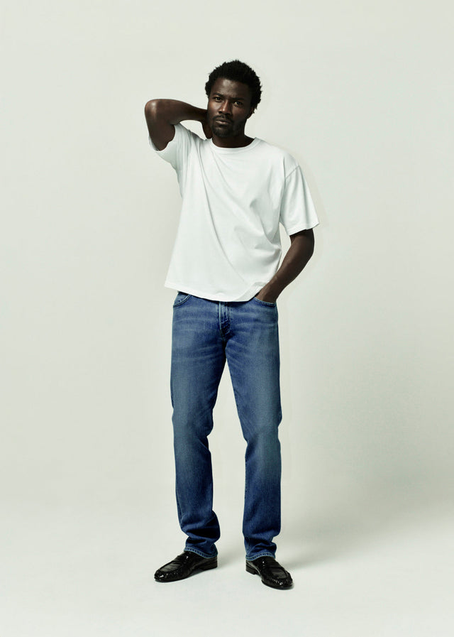 Gage Slim Straight Tropical Denim in Milestone