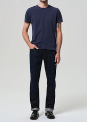 Gage Slim Straight Cashmere Denim in Falcon