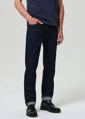Gage Slim Straight Cashmere Denim in Falcon