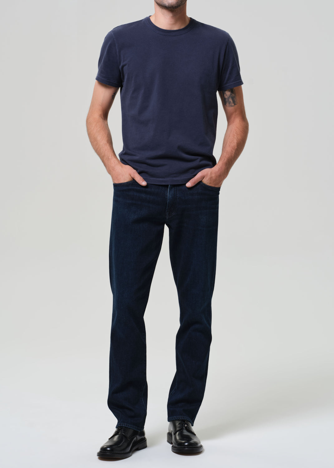 Gage Slim Straight Cashmere Denim in Dark Tint