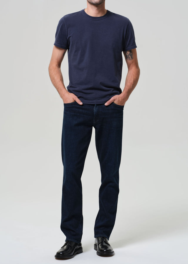 Gage Slim Straight Cashmere Denim in Dark Tint