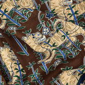 Tiger Printed Wool Silk Scarf