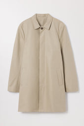 Beige Car Coat Water Repellent Organic Cotton Asket