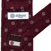 Shibumi Flower Shantung Silk Tie Hand Rolled