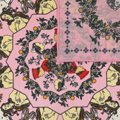 Renaissance Wool Silk Pocket Square Pink 40x40cm