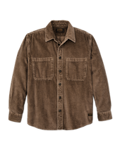 6-wale Corduroy Shirt - Brown